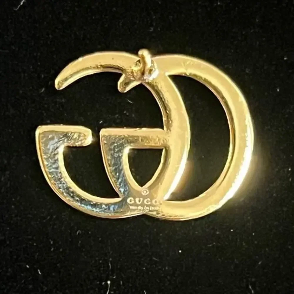 Gucci GG Gold Tone Earrings w/Box and Dust bag (GGXX028) - Picture 6 of 6